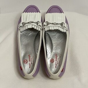 MARC JOSEPH NY “LEXINGTON” LEATHER GOLF MOCCASINS - SZ 8 1/2